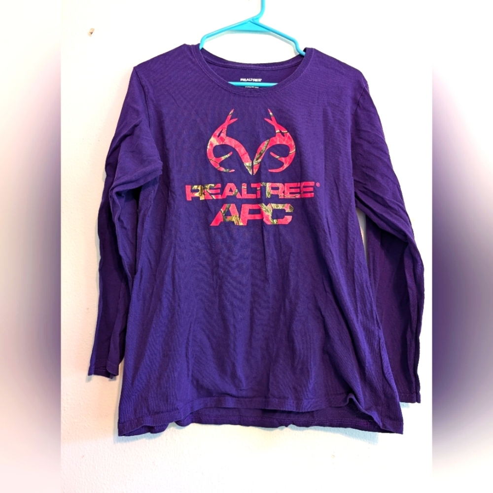 Purple realtree long sleeve shirt with pink camo
